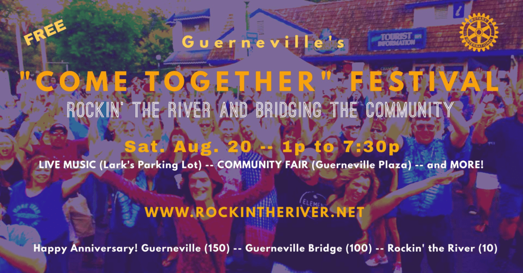 Guerneville Celebrates 150th Anniversary This Saturday, August 20th KSRO