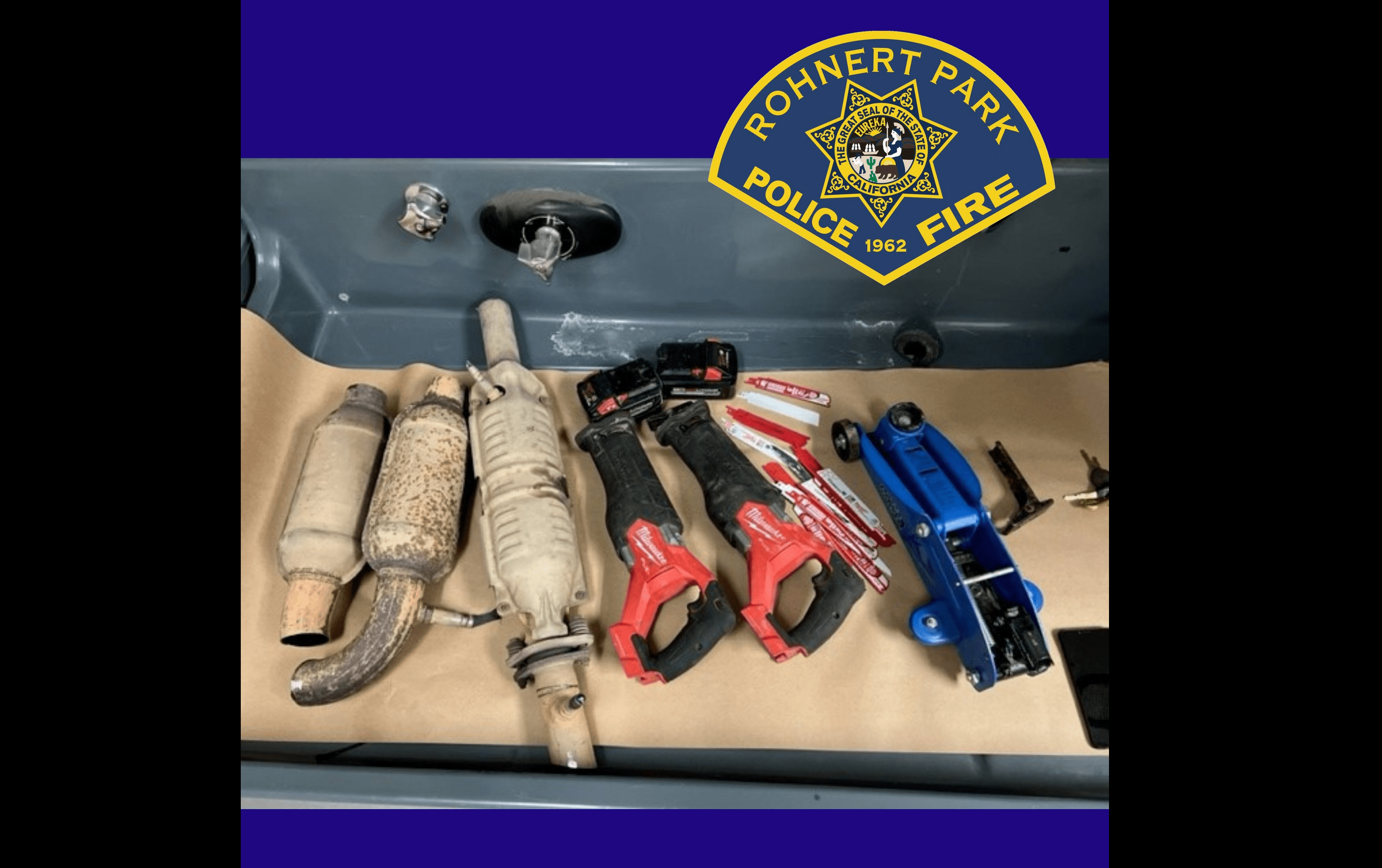 recovered-burglary-tools-ad-catalytic-converters-4-16-23-rohnert-park-department-of-public-saftey