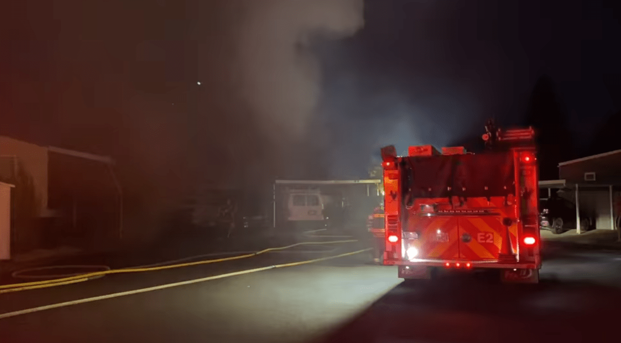 Santa Rosa Mobile Home Gets Destroyed in Fire KSRO
