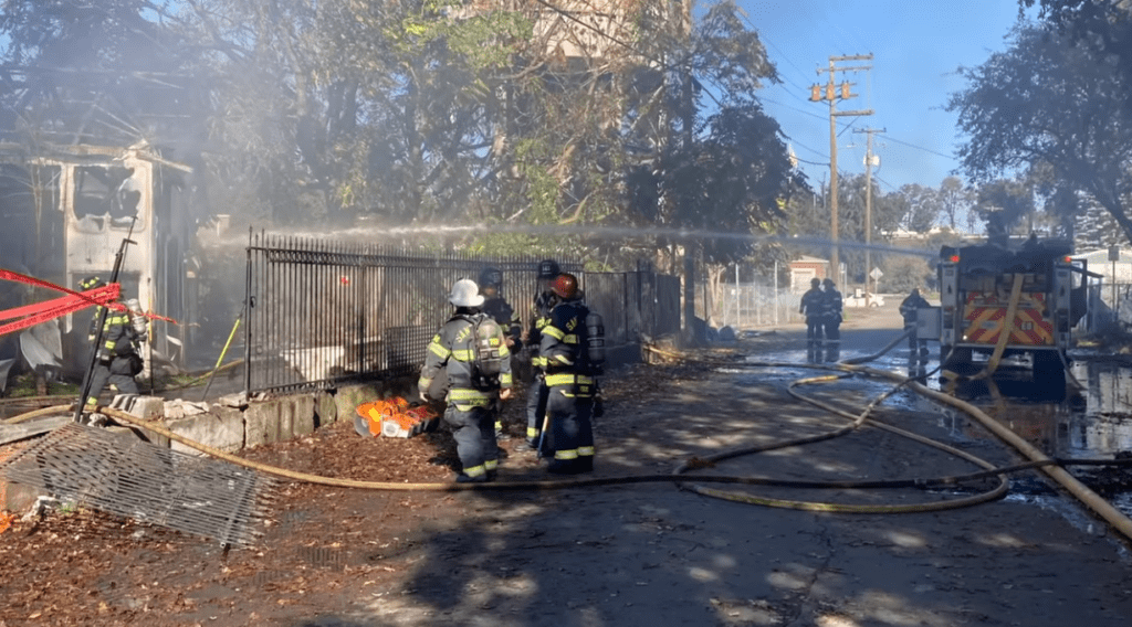 Firefighter Suffers Minor Injuries During Fire Near The Joe Rodota ...