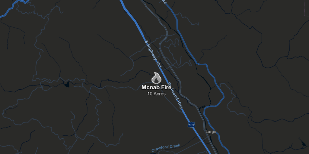 McNab Fire in Ukiah Fully Contained at 10Acres KSRO