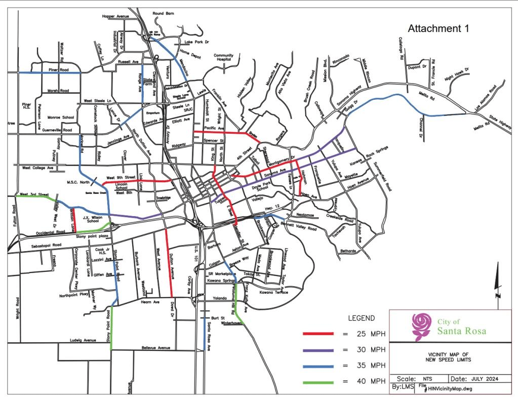 Santa Rosa Lowering Speed Limits on Several Streets KSRO