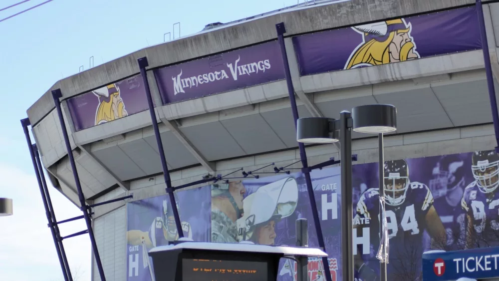 Minneapolis^ MN - January 15^ 2011: The exterior of the Hubert H. Humphrey Metrodome