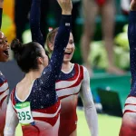 Team USA wins gold medal at Rio 2016 Olympic Games^ artistic gymnastics.RIO DE JANEIRO^ BRAZIL 08/09/2016