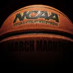 NCAA Final Four Edition March Madness basketball on dark background Wilmington^NC - USA - 05-07-2021