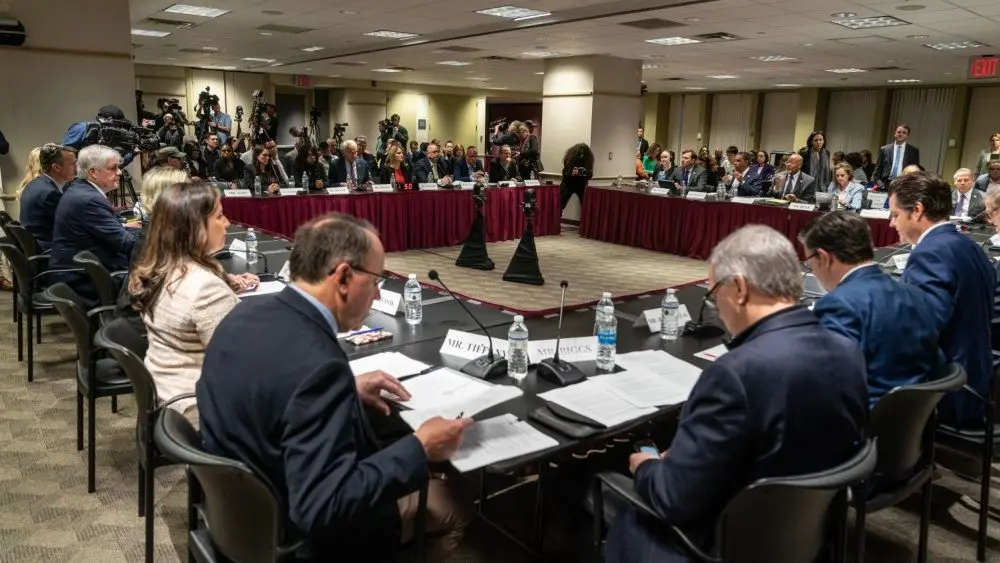 House Judiciary Committee holds field hearing on New York City violent crimes at Javits Federal Building in New York City on April 17^ 2023