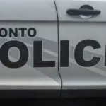 A police car patrols the streets of Toronto Toronto^ ON^ Canada - September 4^ 2023