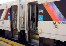 NJ Transit commuter trains - link to destinations throughout New Jersey and to New York City. Morristown^ NJ^ USA - Aug. 28^ 2024