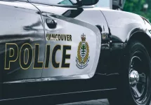 Close up View of police car "Vancouver Police" in Coal Harbour. Vancouver^ Canada - December 1^ 2019