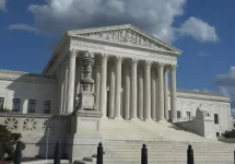 US Supreme Court Building. Supreme Court building faces the US Capitol. WASHINGTON^ DC - OCT 3^ 2016
