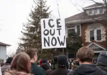 Community in Minneapolis gather to peacefully protest against ICE after ICE agent murder a civilian Minneapolis^ Minnesota^ United States 1/7/ 2026