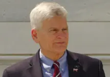 U.S. Sen. Bill Cassidy (R-La.) walks out of the U.S. Capitol. WASHINGTON^ DC - April 18^ 2024