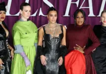 Teyana Taylor^ Sarah Paulson^ Kim Kardashian^ Niecy Nash-Betts and Naomi Watts attend the All's Fair London Premiere at Odeon Luxe Leicester Square. London^ United Kingdom - October 22^ 2025