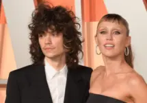 Miley Cyrus and Maxx Morando at the Vanity Fair Party. Los Angeles^ CA. 02MAR2025