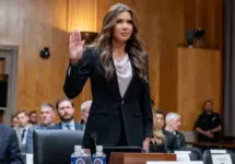 Secretary Kristi Noem during Dept. of Homeland Security 2026 budget hearing WASHINGTON^ DC^ UNITED STATES - MAY 20^ 2025