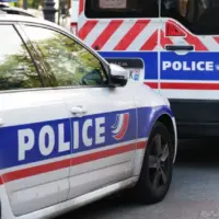 Police cars on the Paris streets. Paris ^France - September 03.2020
