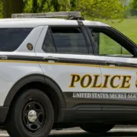 Washington DC^ USA - 30 April 2024: Police patrol car used by the United States Secret Service Uniformed Division