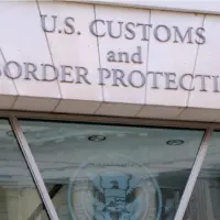 Entrance to the U.S. Customs and Border Protection offices at the Ronald Reagan Building and International Trade Center Washington^ D USA; March 29^ 2025