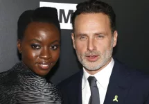Andrew Lincoln and Danai Gurira at the premiere of AMC's 'The Walking Dead' Season 9 held at the DGA Theater in Los Angeles