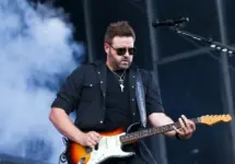 Randy Houser performs during Luke Bryan's 'Kick The Dust Up' Tour at Vanderbilt Stadium on July 11^ 2015 in Nashville^ Tennessee.