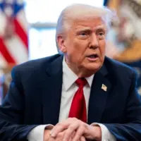 President Trump Auto Tariffs Announcement in the Oval Office - March 26^ 2025 - USA