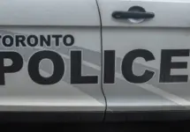 A police car patrols the streets of Toronto Toronto^ ON^ Canada - September 4^ 2023