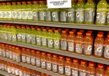 A display of Gatorade sports drinks at a Publix Grocery Store. Orlando^ FL USA - May 19^ 2021