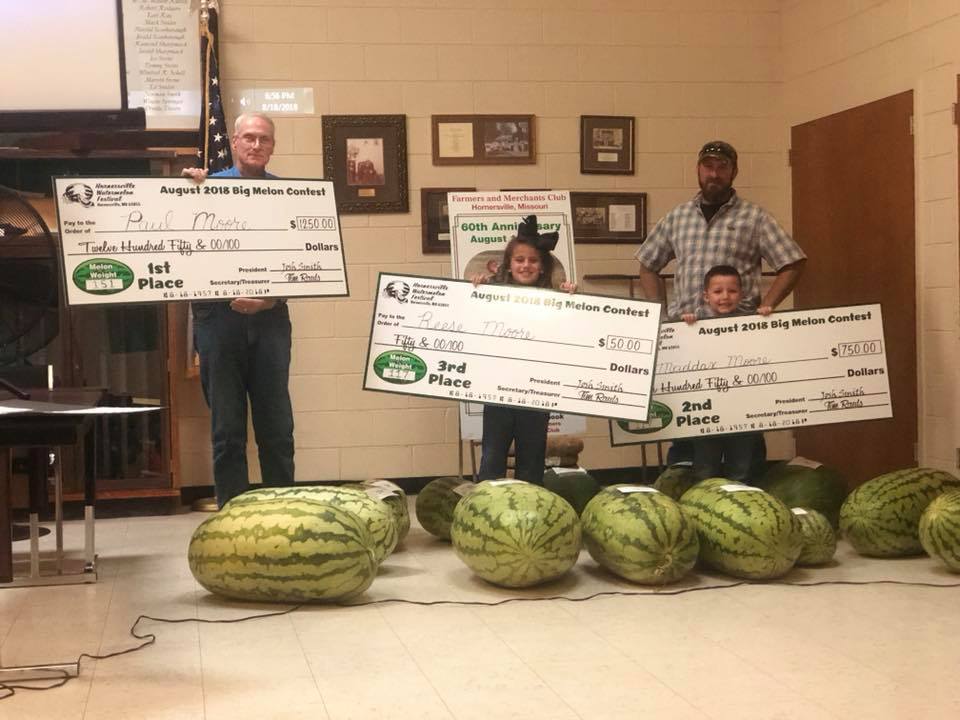 Hornersville Farmers and Merchants Host "2018 Biggest Watermelon