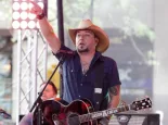 Jason Aldean performs onstage at NBC's 'Today Show' at Rockefeller Plaza July 31^ 2015 in New York City.