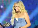 Megan Moroney performs in Hollywood^ Florida on November 14^ 2024. The performance was part of Audacy’s Stars and Strings benefit concert.