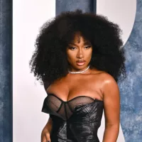 Megan Thee Stallion at the 2023 Vanity Fair Oscar Party at the Wallis Annenberg Center; BEVERLY HILLS^ CA. March 12^ 2023