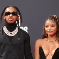 Halle Bailey and DDG at the 2022 BET Awards at Microsoft Theater on June 26^ 2022 in Los Angeles^ CA
