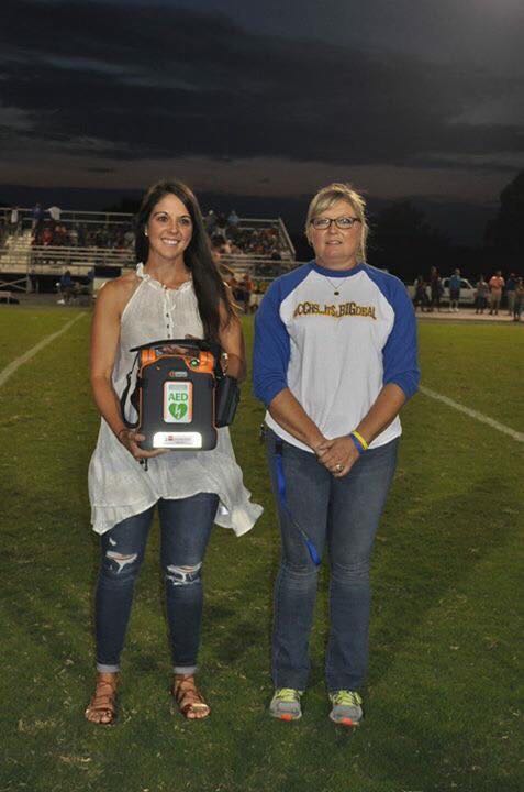Emma Talley donate a AEO to the school athletic  program from the Lord Westwood Charity: Emma Talley donate a AEO to the school athletic  program from the Lord Westwood Charity