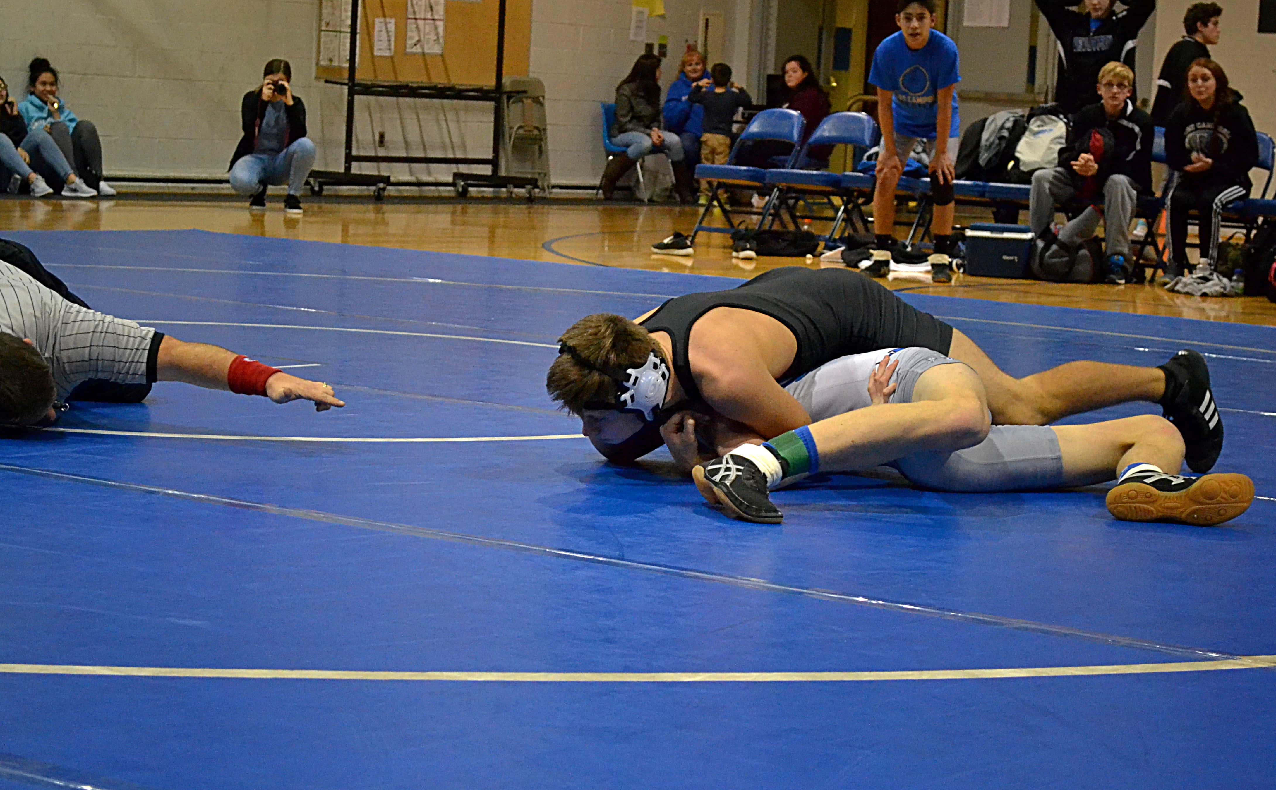 Alex Spears pinned Ft Campbell’s John Cogbill at 145 lbs.: Alex Spears pinned Ft Campbell's John Cogbill at 145 lbs.