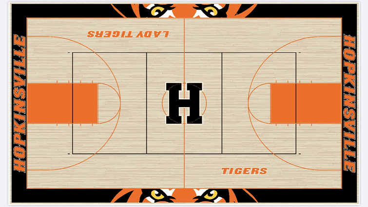 Basketball court. 🏀 😊 There's also a bonus Tiger King design