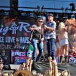 The Chevy T Shirt Launcher Team on stage at Country Summer 2019 in Santa Rosa, CA. (Photo: Will Bucquoy)