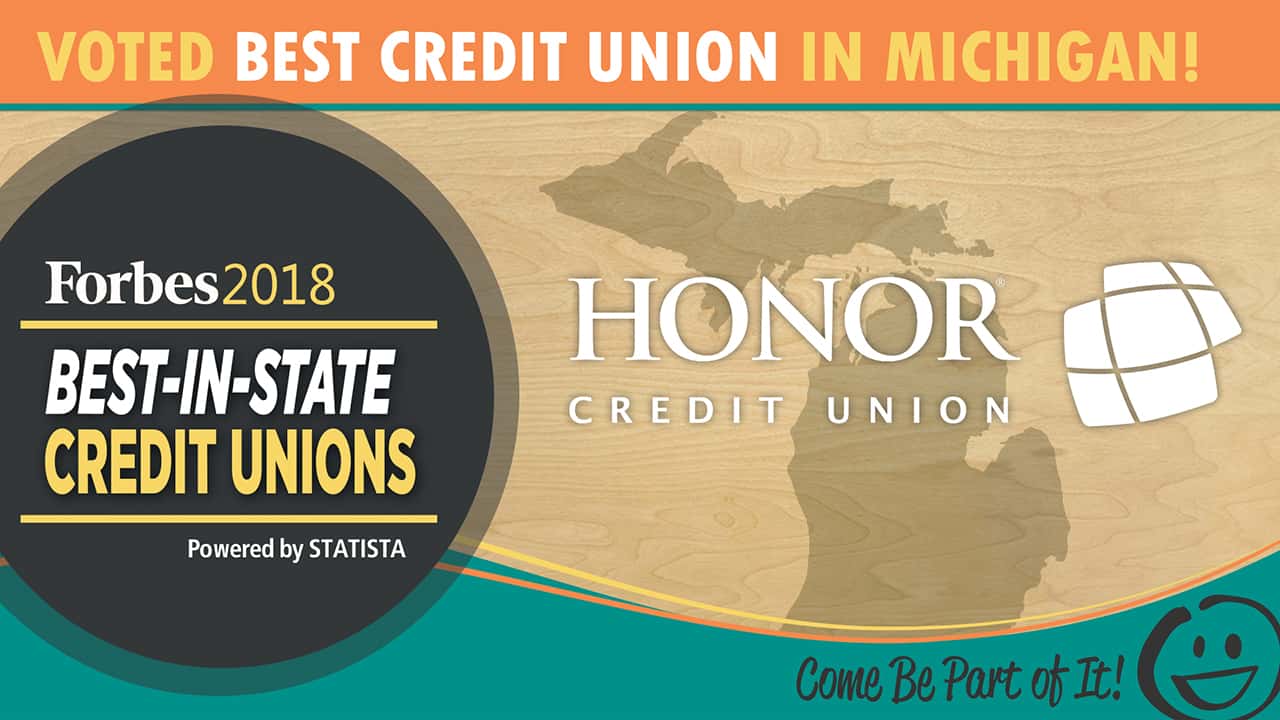 Honor CU Ranked Best Credit Union in Michigan by Forbes Moody on the Market