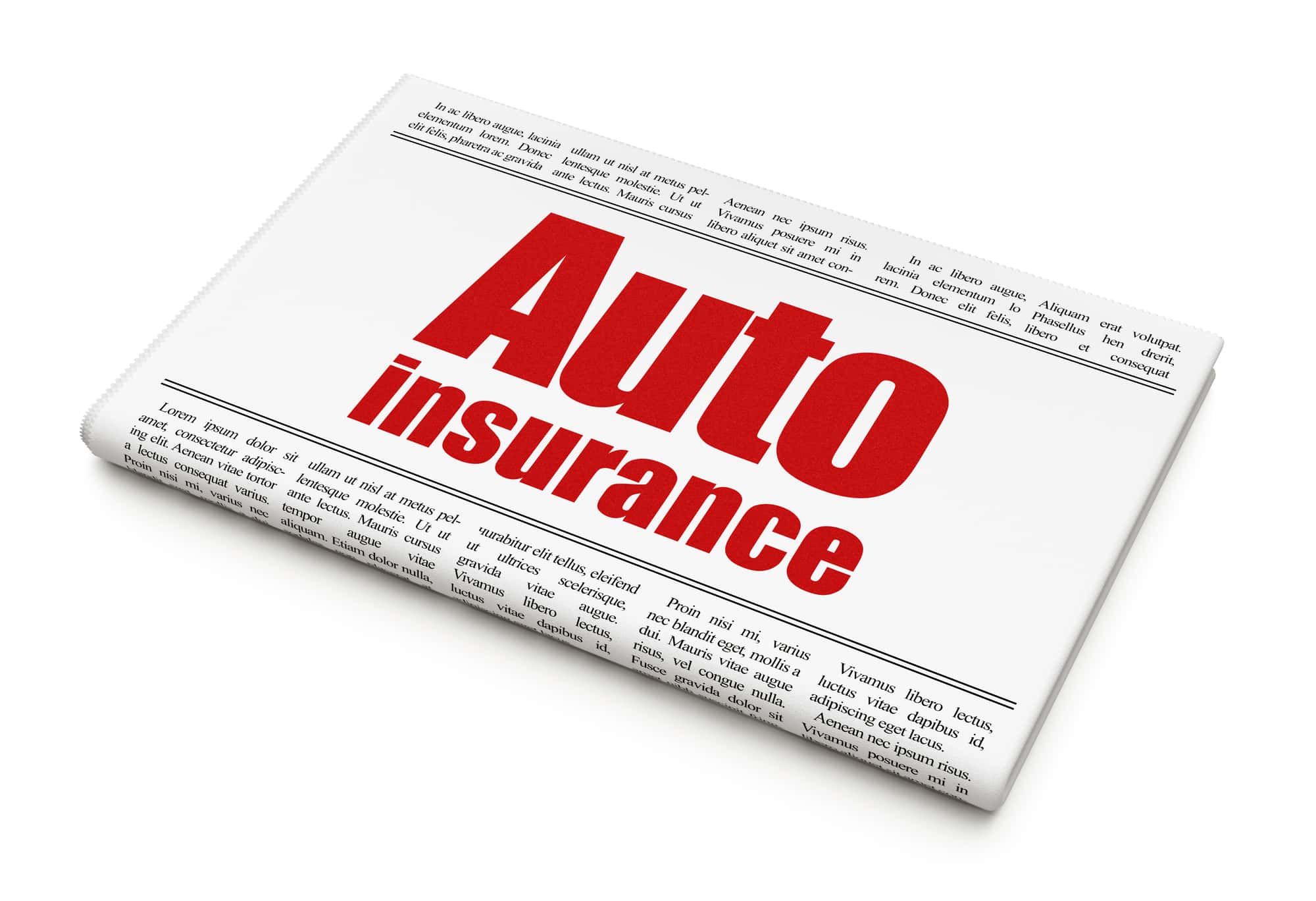 insurance-concept-newspaper-headline-auto-insurance