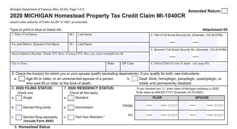 MI Treasury Reminds Tax Filers To Check For Homestead Property Tax 