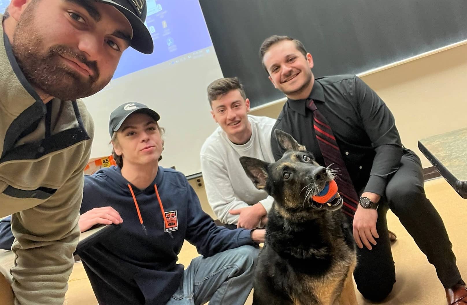 K9 Tole of Dowagiac PD helps Michigan State students return to class