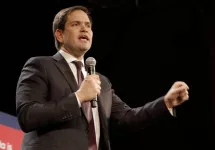 Marco Rubio speaks at a rally at the Texas Station Gambling Hall & Hotel on February 21^ 2016 in North Las Vegas^ Nevada.