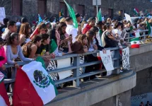 Downtown Los Angles Anti-Deportation Protest Los Angeles^ CA^ United States - February 02 2025