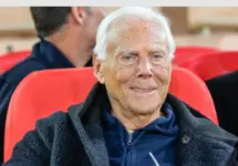 Giorgio Armani is seen during the Basketball Euroleague match between AS Monaco and EA7 Emporio Armani Olimpia Milan in Salle Gaston Medecin in Monaco. 20-03-2024