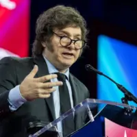 President of Argentina Javier Milei speaks during CPAC Conference 2024 at Gaylord National Resort Convention Center in Washington DC on February 24^ 2024