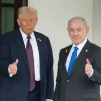 President Donald Trump greets Israeli Prime Minister Benjamin Netanyahu as he arrives at the White House. WASHINGTON D.C.^ USA - SEPTEMBER 29^ 2025
