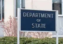 The U.S. Department of State building exterior and sign. Washington^ D.C.^ USA - February 3^ 2025