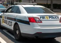 FBI agents in Washington DC. Police FBI car patrolling the streets of the capital. FBI vehicle near the U.S. Capitol. Federal agents. Criminal activity in DC. FBI car near Capitol Hill. Police