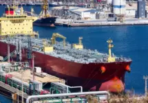 large tankers unloading crude oil