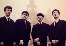 Picture of the Beatles at The Beatles Story^ a museum in Liverpool located on the historical Royal Albert Dock