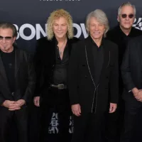 Phil X^ David Bryan^ Jon Bon Jovi^ Hugh McDonald and Tico Torres of Bon Jovi at the MusiCares Person of the Year Gala. LOS ANGELES^ USA. February 02^ 2024